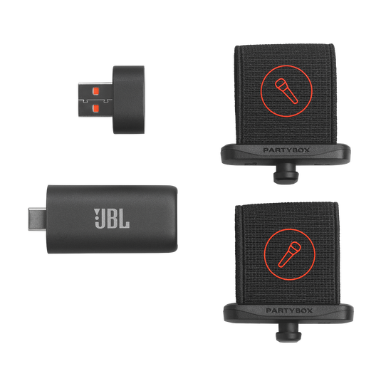 JBL EasySing Mics - Black - Two wireless AI-powered microphones with real-time vocal removal - Detailshot 4 image number null